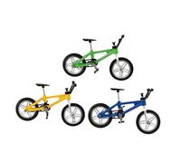 ibasenice 3 Juegos Mini Bicicletas de Dedo de Aleación Ruedas Funcionales Juguete para Decoración de Escritorio