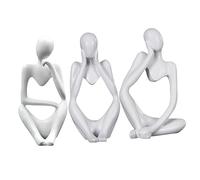 ibasenice 3 Piezas Adornos De Figuras Abstractas Figuritas Coleccionables De Pensadores Decoración De Escritorio para Mujeres Escultura Abstracta Oficina Baratijas Porche Resina
