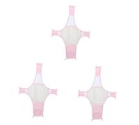 ibasenice 3 Piezas Asientos De Bebe Para Malla De Ducha Con Cabestrillo Para Bañera Soporte De Baño Para Recién Nacido Sogas Para Cama De Baño Bebé Rosa Red De Baño