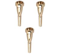 ibasenice 3 Piezas boquilla chapada en oro Chapado en oro accesorio de trompeta puntos marcadores de traste de guitarra altavoces trompetas boquilla 7c boquilla en forma de Golden