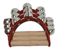 ibasenice 3 Piezas Campana De Mano De Cuero De Cinco Campanas Kit De Batería Para Juguete Juegos De Repicar Pandereta Xilófono Timbre Timbre Tambor De Bebe Tambor De Metal