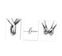 ibasenice 3 Piezas Cuelga Cuadros Pintura Decorativa Foto De La Mano Foto De Amor Pintura Para El Hogar Pintura De La Lona Nórdico