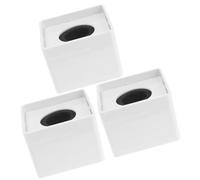 ibasenice 3 Piezas de Bandera para Micrófono Logotipo en Cubo Cuadrado Blanco, Diseño Compacto y Liviano, Estación de Micrófono Portátil para Entrevistas y Reportajes