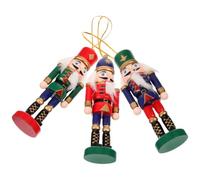 ibasenice 3 Piezas Decoración Colgante de Cascanueces de Madera, para | Modelo de Soldado, Estilo Tierno y Divertido, Adorno Festivo para Árbol, Estante y Casa