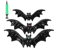 ibasenice 3 Piezas Inflable de Negro para Halloween Material de PVC, Fácil de Inflar y Reutilizable para Fiestas y Escenarios de Casas