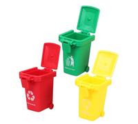 ibasenice 3 Piezas Mini Papelera de Juguete para Organizador de Escritorio Educativo para Clasificación de Desechos de Basura para Jardín Escuela
