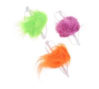 ibasenice 3 Piezas Peluca de Festival para Mascotas de Accesorios Divertidos para Perros y Gatos Disfraces para Halloween y Fiestas Color Aleatorio y Estilo para Mascota