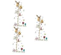 ibasenice 3 Piezas tabla de altura del bebé en la pared calcomanía para paredes niños pegatinas decoración pegatina de pared etiqueta de la pared de animales las flores calcomanías de pared