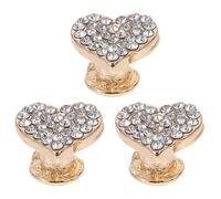 ibasenice 3 Piezas Tachuelas Decorativas para Correa de Reloj de Silicona Charms de Corazón Dorado Compatibles con Reloj Inteligente Accesorios Elegantes para Personalizar Pulsera