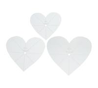 ibasenice 3 Reglas de Costura Acrílicas Forma de Corazón para Patchwork, Resistentes Abrasión y Portátiles, Ideales para Labores de Costura y Pintura