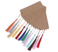 ibasenice 30 Marcadores de Papel Marrón para Decorar DIY Borlas, Listos para Pintar y Personalizar, Ideales para Lectores y Escritores en Navidad o Cumpleaños