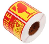 ibasenice 300 Piezas Etiquetas Frágiles para Envío, Pegatinas Frágiles, Papel, /rollo, 13x7cm, Aviso de Manejar Cuidado, para Vidrio y Cerámica, Envío y Embalaje