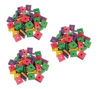 ibasenice 300 Piezas Juguetes de Madera para Pájaros Chips Masticables para Cotorras y Agapornis Juguetes Colgantes para Jaula Mixtos de Colores para Limpieza Dental y Entretenimiento