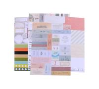 ibasenice 36 Pegatinas Autoadhesivas Vintage de Sello Retro Impermeables de Papel para Decoración Creativa y Scrapbooking Diseño Clásico