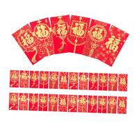 ibasenice 36piezas Rojo Carácter De Bendición Para Año Chino Diseño Festivo Tradicional Obsequio De Año Sobres Rojos De Papel