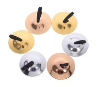 ibasenice 3pares Instrumentos de Percusión para Platillos de Dedo Campanas de Mano Pequeñas Platillos de Latón para Danza del Vientre