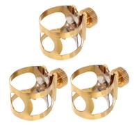 ibasenice 3piezas Abrazadera De Boquilla Para Saxofón Clip Metálico Duradero Accesorio Esencial Para Músicos Ligadura De Rendimiento Para Saxofonistas Movimiento