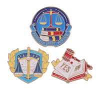 ibasenice 3piezas Broche de Temática Legal de Insignias de Abogado Símbolo de Justicia Decoración de Traje de Abogado para Vestidos Mochila Bolsa