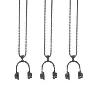 ibasenice 3piezas Collares Colgantes de Aleación Forma de Auricular Collares Aplicables para Pareja Joyas Cuello Regalos para Mujeres Cadenas Cuello
