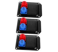 ibasenice 3piezas Conector De Audio De Doble Orificio De Montaje Panel Adaptador De Chasis Metálico Para Altavoces Compatible Equipos De Sonido y Micrófonos Diseño Duradero y Ligero Para