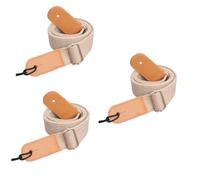 ibasenice 3piezas Correa De Hombro Para Ukelele De Algodón y Cuero Genuine y Duradera Estilo Country Beige Para Músicos y Aficionados