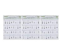 ibasenice 3piezas Diagrama De Acordes Creativo Coated Para Trompeta Guía De Notas y Acordes Para Principiantes Diversos Colores