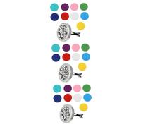 ibasenice 3piezas Difusor De Aromaterapia Para Coche Clip De Ventilación De Inoxidable Recargas De Decoración De Automóviles Elegante y Duradera
