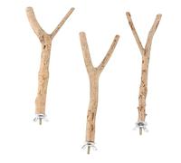 ibasenice 3piezas Juguete para Pájaros con Perchero De Bastón De Masticar y Moler para Aves Diversión y Ejercicio para Periquitos y Aleatorias