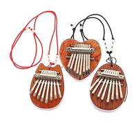 ibasenice 3piezas Kalimba De Dedo Profesional Mini Piano De Madera Dibujos Animados Para Principiantes Instrumento Musical Decorativo