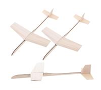 ibasenice 3piezas Modelo De Planeador De Madera Kit De Construcción Pintable para Manualidades Escolares Aulas Cumpleaños Aviones De Juguete para Hacer Uno Mismo