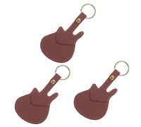 ibasenice 3piezas Organizador De Púas De Guitarra De PU Estuche para Almacenamiento De Accesorios Protector Práctico para y Ukuleles para Músicos