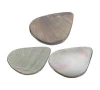 ibasenice 3piezas Púas De Concha Natural Para Guitarra y Ukelele Auténtico y Estético Negro