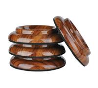 ibasenice 4 Almohadillas Antideslizantes para Pies de Piano Marrón, Protectoras de Suelo Material Abs y Algodón Eva, Resistentes a Altas Temperaturas para Uso Interior