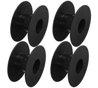 ibasenice 4 Carretes de Plástico Negro Portátiles para Almacenamiento de Cables de Extensión Gran Capacidad y Fácil para Uso en Exteriores