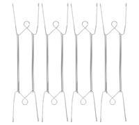 ibasenice 4 colgadores de platos de pared: soporte invisible de alambre resistente de acero inoxidable para exhibir platos y bandejas de arte - apto para de 1 a 12 pulgadas - para galerías, oficinas