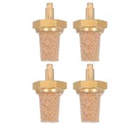ibasenice 4 filtros silenciadores neumáticos de latón, reductores de ruido para boquillas de aire M5, compatibles con cilindros de compresores, tanques de y herramientas neumáticas.