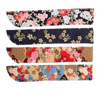 ibasenice 4 Fundas para Abanicos Plegables de Mano Estilo Japonés de Brocado de Seda, Almacenamiento Fácil y Elegante para Uso Diario y Bodas