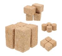 ibasenice 4 Juegos Pila de heno en Miniatura heno para Decorar pequeños fardos de heno pajar en Miniatura Mini pacas de heno para Manualidades decoración Mini pajar de Madera Marrón Claro