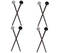 ibasenice 4 Pares Baquetas Etéreas Baquetas Para Principiantes Baquetas Musicales Baqueta De Punta Ovalada Mazos De Instrumentos Musicales Caucho Palo Pequeño Puntiagudo Niño Pequeño