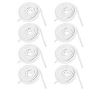 ibasenice 4 Pares Cordones Planos para Zapatillas Deportivas, Cordones de Algodón, Blanco, 120cm, para Running Shoes y Zapatos, de Repuesto para Zapatillas Deportivas
