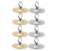 ibasenice 4 pares Mini Címbalos de Dedo para Danza del Vientre Pequeños de Portátiles Instrumento de Percusión Manual para Bailarines y Fiestas