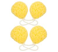 ibasenice 4 Piezas Bolas de Baño de Panal Esponjas Suaves de Baño Amarillas Exfoliante Corporal para Ducha para Hombres y Mujeres Forma de Panal de Miel
