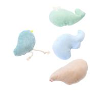 ibasenice 4 Piezas Catnip de Peluche para Masticar y Incluye de Peluche Pájaro Erizo