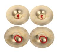 ibasenice 4 piezas Címbalos de Mano para Cobre para Danza y Orff Instrumento Educativo para Aprendizaje Colaborativo y Exploración Musical