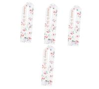 ibasenice 4 Piezas Cinturón de futura marco decorativo para baby shower sash de mamá a ser futura mamá faja decoración de la fiesta de bienvenida al bebé pavón bandolera vestir cinta