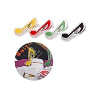 ibasenice 4 Piezas clavijas de papel paper clips clip decorativo abrazaderas de oficina clips de papel extra grandes marcadores de clip Mini pinzas para la ropa clip de símbolo de música