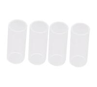 ibasenice 4 Piezas De Botellas De Vidrio Transparente Diapositivas Negras Guitarra Bajos Guitarra Acústica Cilindro De Cuello De Botella Barra De Tono Brillante Selección De