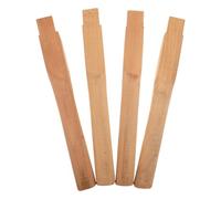 ibasenice 4 Piezas de Mango de Repuesto de Madera Maciza de 31,7 Cm para Herramientas Manuales, Mango Ergonómico Antideslizante para Jardinería y Camping, Compatible Ejes Sola Punta