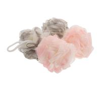 ibasenice 4 Piezas Esponja de Baño Ergonómica Antideslizante de Pe con Cinta para Colgar, Higiénica y Confortable para Hombres y Mujeres en Ducha Diaria