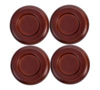 ibasenice 4 Piezas estera de piano patas de madera copas con ruedas para piano vertical piano de pie protector de alfombra para piano vertical esteras de piano pads de piano Eva Coffee